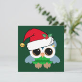 キュートクリスマスフクロウホリデーカード シーズンカード (スタンド正面)