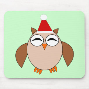 キュートクリスマスフクロウマウスパッド マウスパッド
