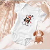 キュートクリスマスフクロウ小さな女の子 ベビーボディスーツ