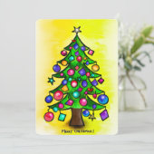 キュートクリスマスフラットホリデーカード シーズンカード (スタンド正面)