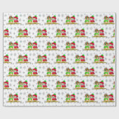 キュートクリスマスフールズオンブランチフェスティバルホリデイ ラッピングペーパー (フラット)