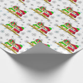 キュートクリスマスフールズオンブランチフェスティバルホリデイ ラッピングペーパー (角)