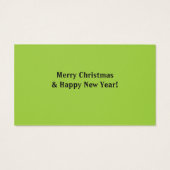 キュートクリスマスブフランスのルドッグホリデーギフトラベル (裏面)