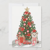 キュートクリスマスブライトホリデーパーティークリスマスベーク 招待状 (裏面)