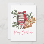 キュートクリスマスブライトホリデーパーティークリスマスベーク 招待状 (裏面)