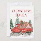 キュートクリスマスブライトホリデーパーティークリスマスベーク 招待状 (裏面)