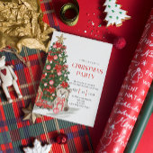 キュートクリスマスブライトホリデーパーティークリスマスベーク 招待状