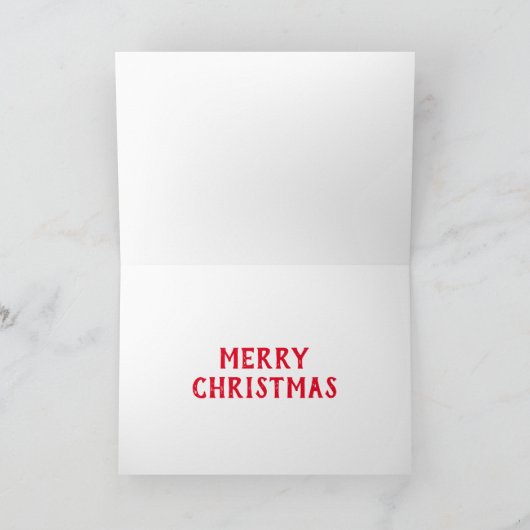 キュートクリスマスブルフランスのドッグ小妖精や小人 シーズンカード (内部)