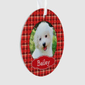 キュートクリスマスプレドペットポートレートオーナメント オーナメント (正面)