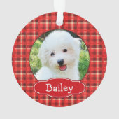 キュートクリスマスプレドペットポートレートオーナメント オーナメント (裏面)
