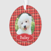 キュートクリスマスプレドペットポートレートオーナメント オーナメント (正面)