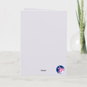 キュートクリスマスプンパーソナライズされたホリデーカード サンキューカード (裏面)