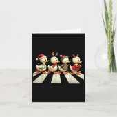 キュートクリスマスベビーダックスペレードクロスウォークホリデー カード (正面)