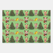 キュートクリスマスベビートナカイ ラッピングペーパーシート (正面3)