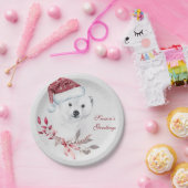 キュートクリスマスベビーホッキョクグマ ペーパープレート (パーティー)