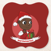 キュートクリスマスベビー漫画紙コースター ペーパーコースター (正面)