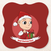 キュートクリスマスベビー漫画紙コースター ペーパーコースター (正面)