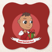 キュートクリスマスベビー漫画紙コースター ペーパーコースター (正面)