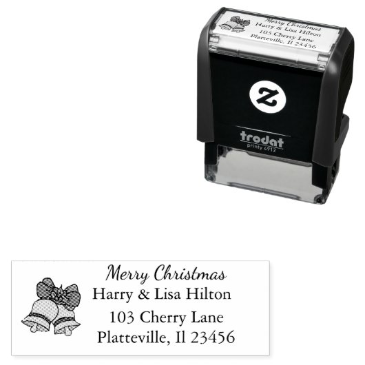 キュートクリスマスベルフェスティバル差出人住所ラベル セルフインキングスタンプ (インサイチュ)