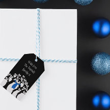 キュートクリスマスペンギンパーソナライズされたギフトラベル