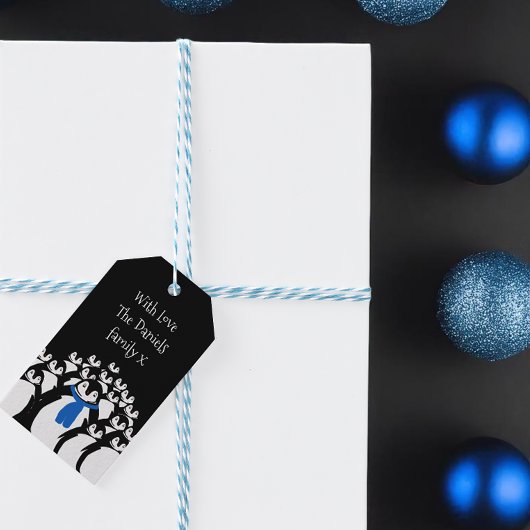 キュートクリスマスペンギンパーソナライズされたギフトラベル ギフトタグ