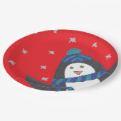 キュートクリスマスペンギン ペーパープレート (アングル)