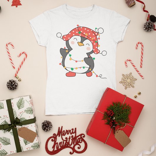 キュートクリスマスペンギン Tシャツ