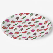 キュートクリスマスホットチョコレート冬の休日 ペーパープレート (アングル)