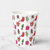 キュートクリスマスホットチョコレート冬の休日 紙コップ (右)