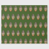 キュートクリスマスホリデーコーヒー格言ラッピング紙 ラッピングペーパー (フラット)