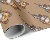 キュートクリスマスホリデーコーヒー格言 ラッピングペーパー (ロールコーナー)