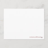 キュートクリスマスホリデーズツリー雪だるまスターズバード シーズンポストカード (裏面)