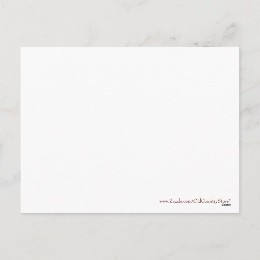 キュートクリスマスホリデーズツリー雪だるまスターズバード シーズンポストカード (裏面)