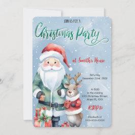 キュートクリスマスホリデーパーティー 招待状