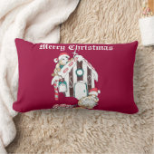 キュートクリスマスホリデービーバーシャレー ランバークッション (ブランケット)