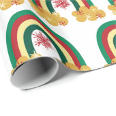 キュートクリスマスホリデーレインボーギフト ラッピングペーパー (ロールコーナー)
