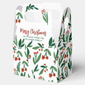 キュートクリスマスホリーベリー葉ズホリデーパーティー フェイバーボックス (オープン)