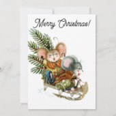 キュートクリスマスマウスホリデーオープンハウス招待状 招待状 (裏面)