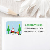 キュートクリスマスマンガサンタトインデアフェスティバル ラベル (インサイチュ)