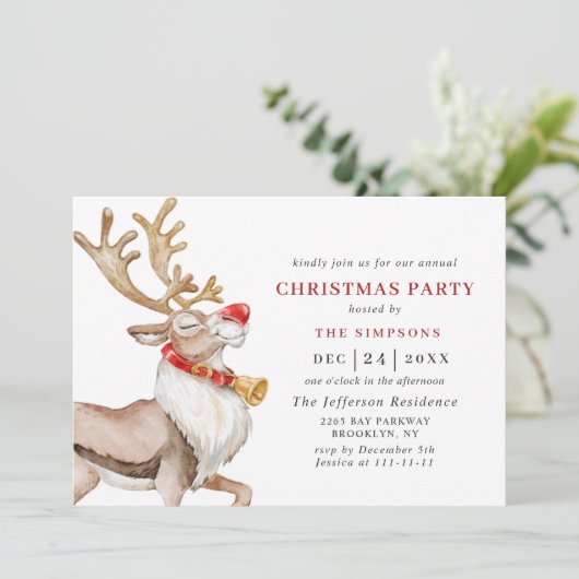 キュートクリスマスマンガートリンダーホリデーパーティー 招待状 (スタンド正面)