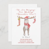 キュートクリスマスムース引っ越しましたホリデームービング 案内状 (正面/裏面)