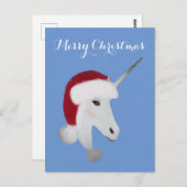 キュートクリスマスユニコーンマジカルホリデー ポストカード (正面/裏面)