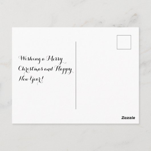 キュートクリスマスユニコーンマジカルホリデー ポストカード (裏面)