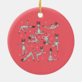 キュートクリスマスヨーダディアーオーナメント セラミックオーナメント