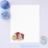 キュートクリスマスラブラドール子犬とオレンジ虎猫 チラシ (シングル)