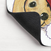 キュートクリスマスラブラドール子犬とオレンジ虎猫 マウスパッド (コーナー)