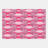 キュートクリスマスルドルフトナカイクリスマスホリデーテーマ ラッピングペーパーシート (正面)