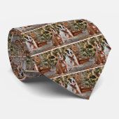 キュートクリスマスレスキューピットブルとアメリカブルドッグ ネクタイ (ロール)