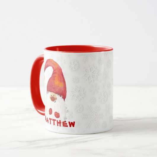 キュートクリスマスレッドハット格言 パーソナライズされた マグカップ (正面左)