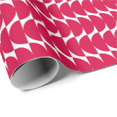 キュートクリスマスレッド幾何学図形シックモダンな ラッピングペーパー (ロールコーナー)